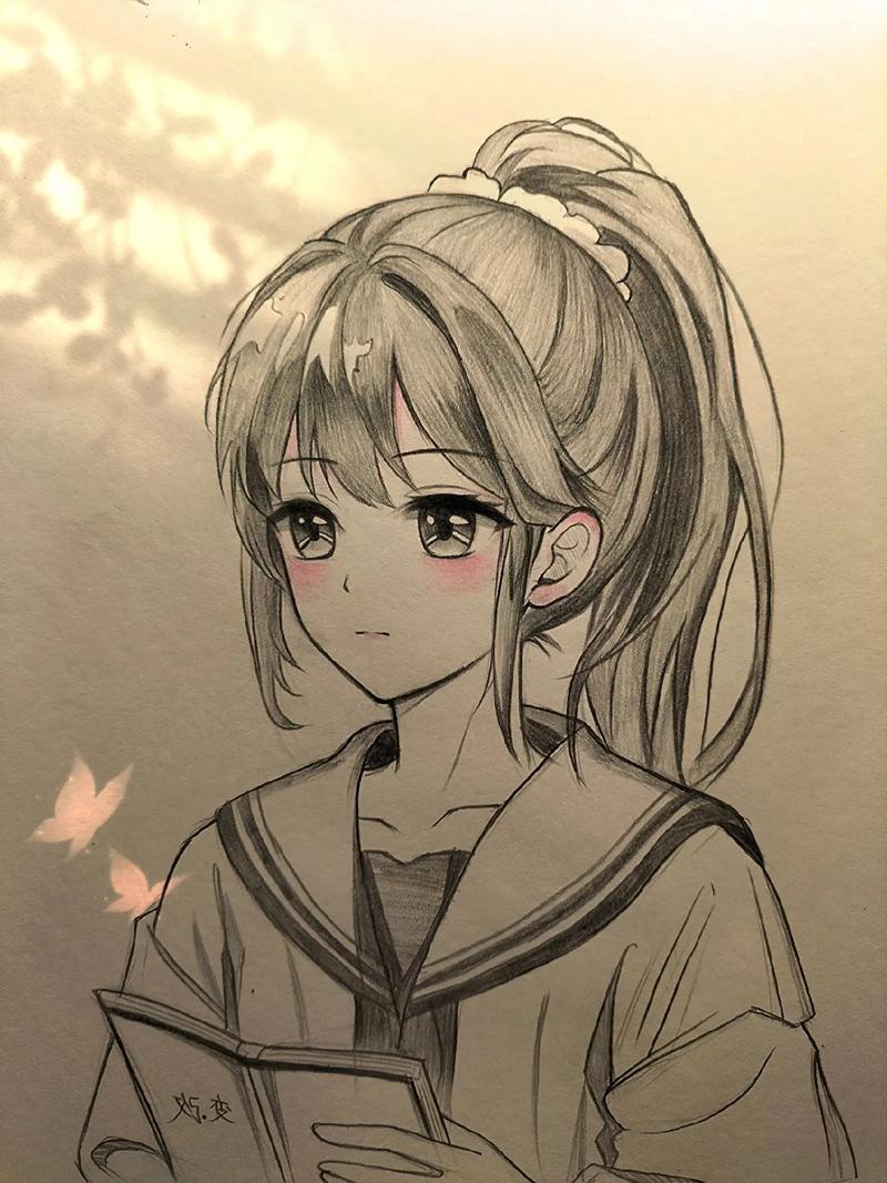 手绘动漫女生，艺术与技术完美融合的魅力画卷